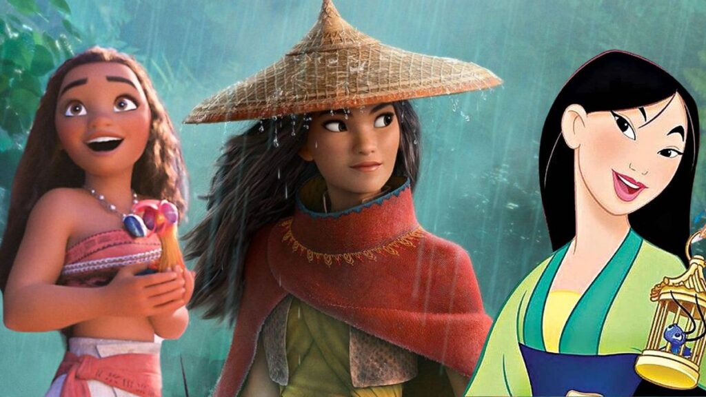 Raya, Mulan And Moana