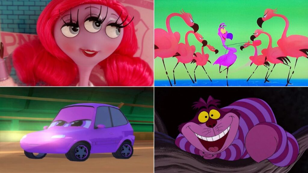 Pink Disney Characters